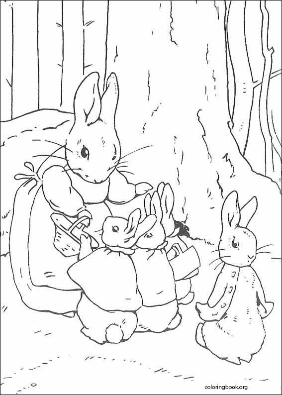 Peter rabbit coloring page