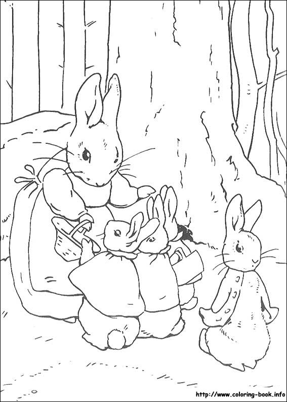 Peter rabbit coloring picture