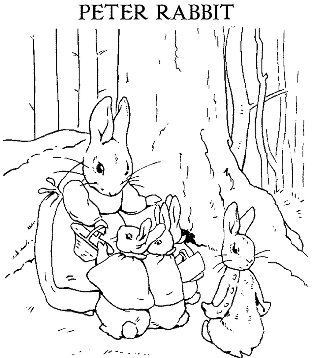 Peter rabbit vintage coloring pages rcoloringpages