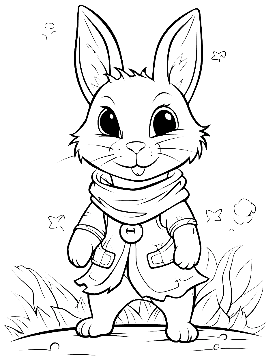 Rabbit bunny coloring pages free printables