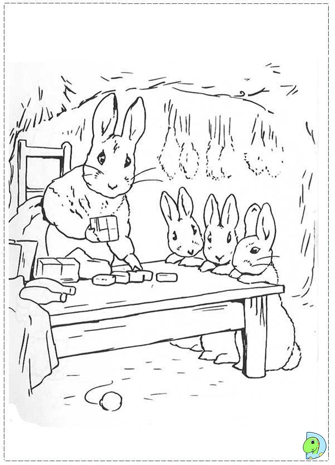 Peter rabbit coloring page