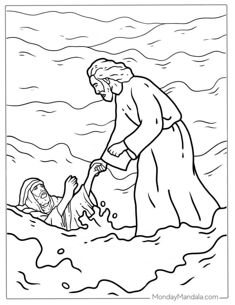 Jesus coloring pages free pdf printables