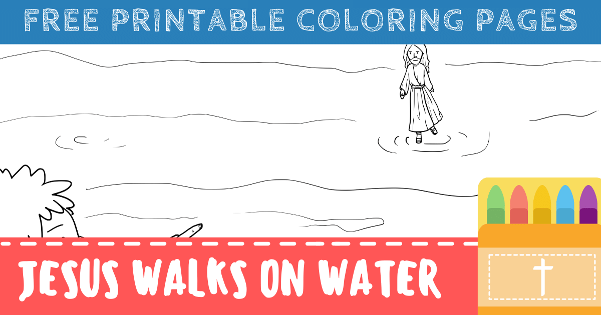 Free jesus walks on water coloring pages for kids â connectus