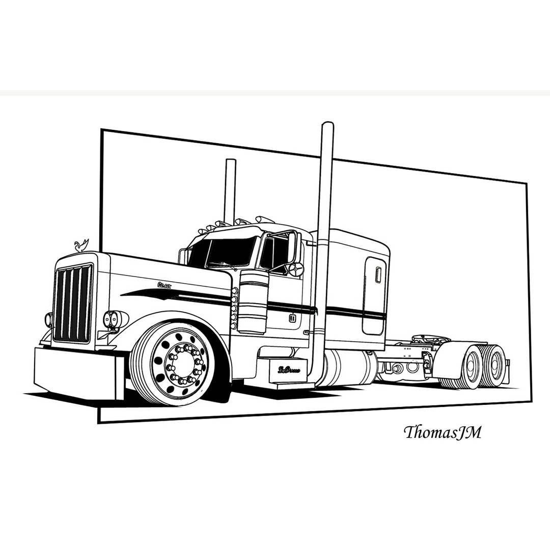 X peterbilt peterbilt trucks peterbilt truck coloring pages custom peterbilt peterbilt