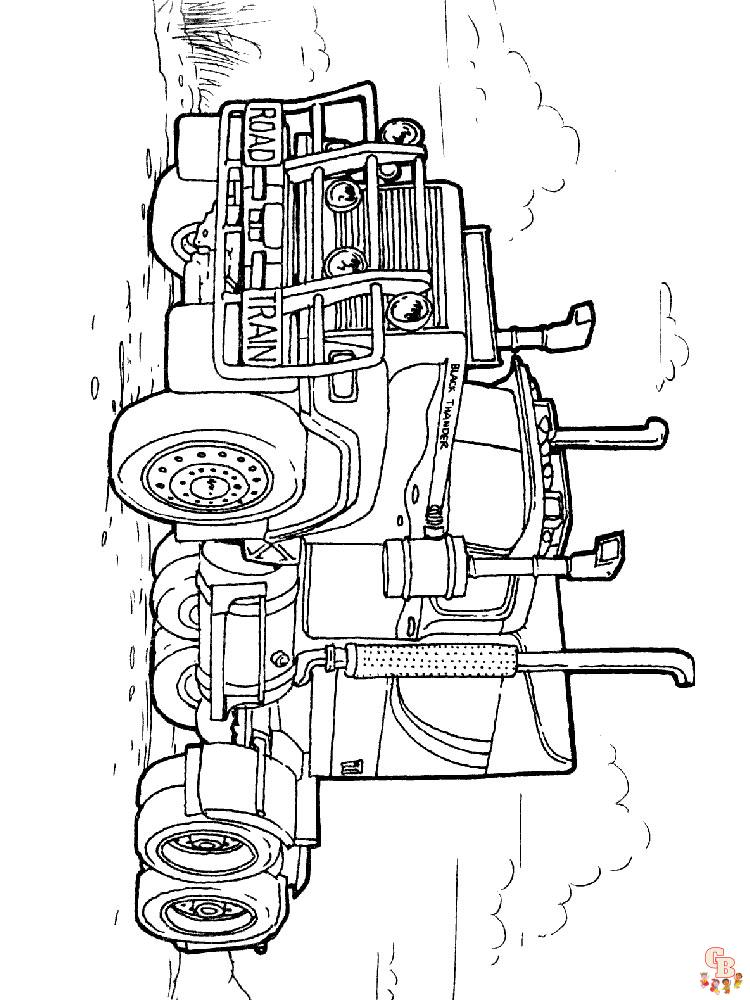 Semi truck coloring pages free printable easy to color