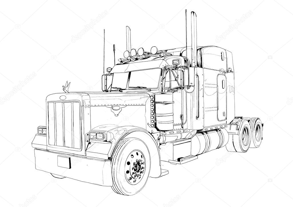 Truck illustration color isolated art drawing stock illustration by maxtor