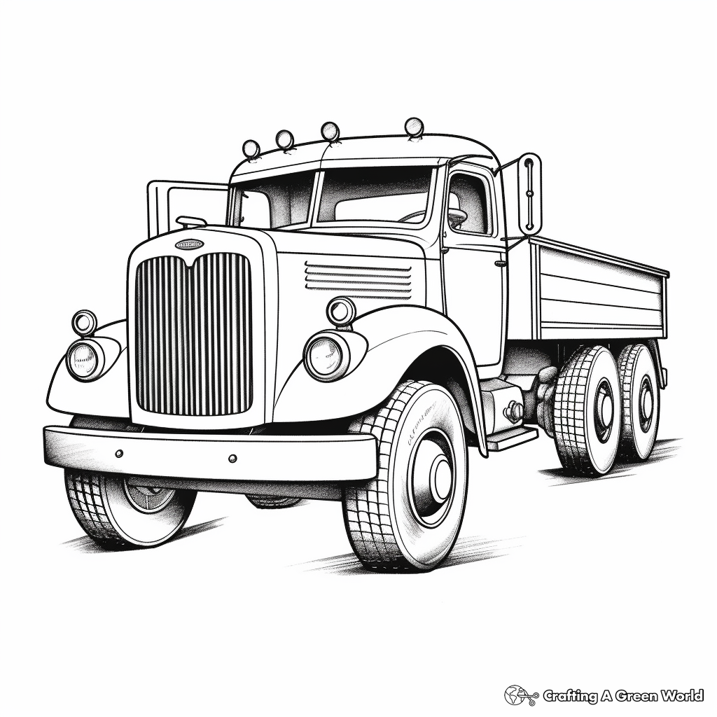 Old truck coloring pages