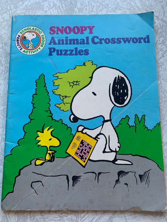 Vintage snoopy crossword puzzles coloring book