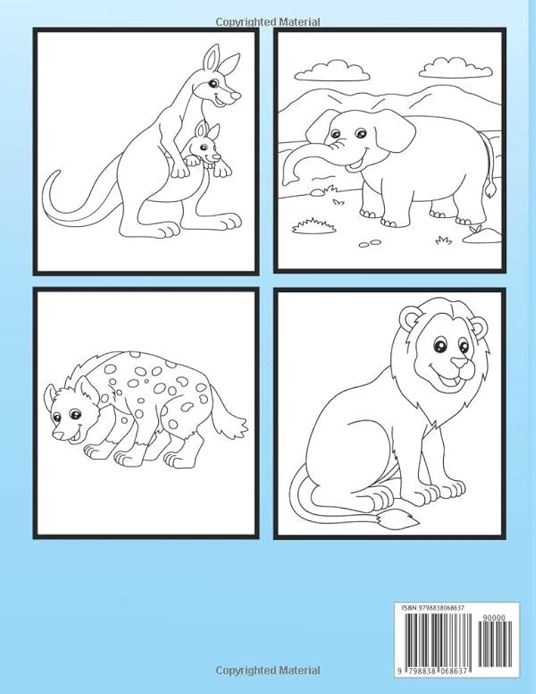 Wild animal coloring books for kids ages