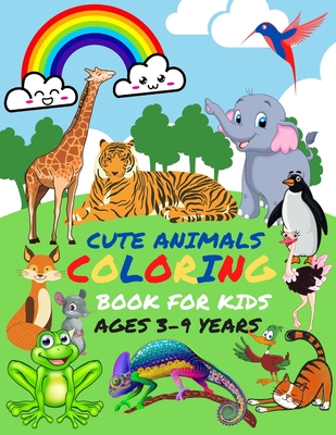 Cute animals coloring book for kids ages