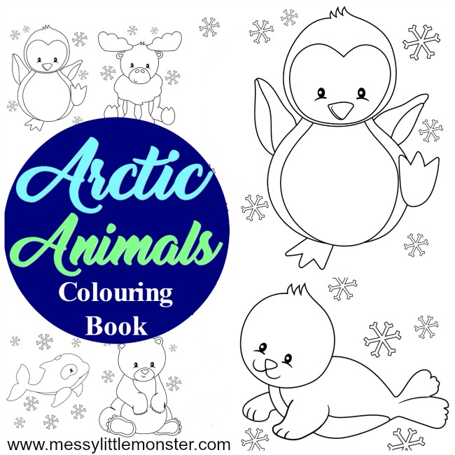 Arctic animal colouring pages