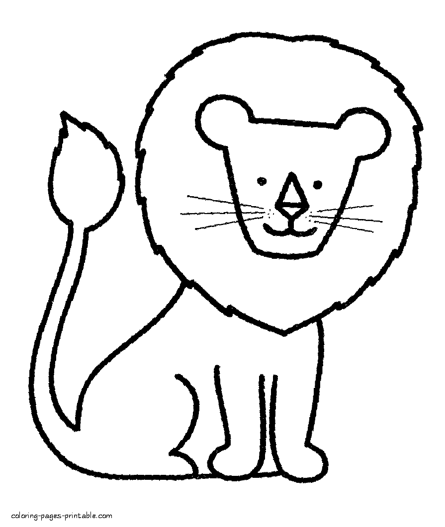 Animals preschool colouring pages coloring