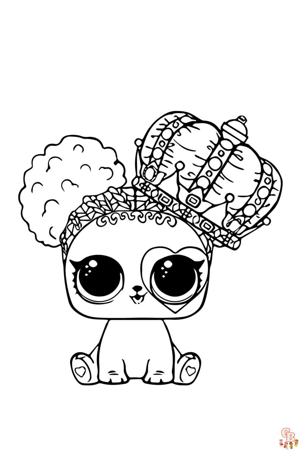 Free printable lol pets coloring pages for kids