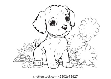 Dog coloring page royalty