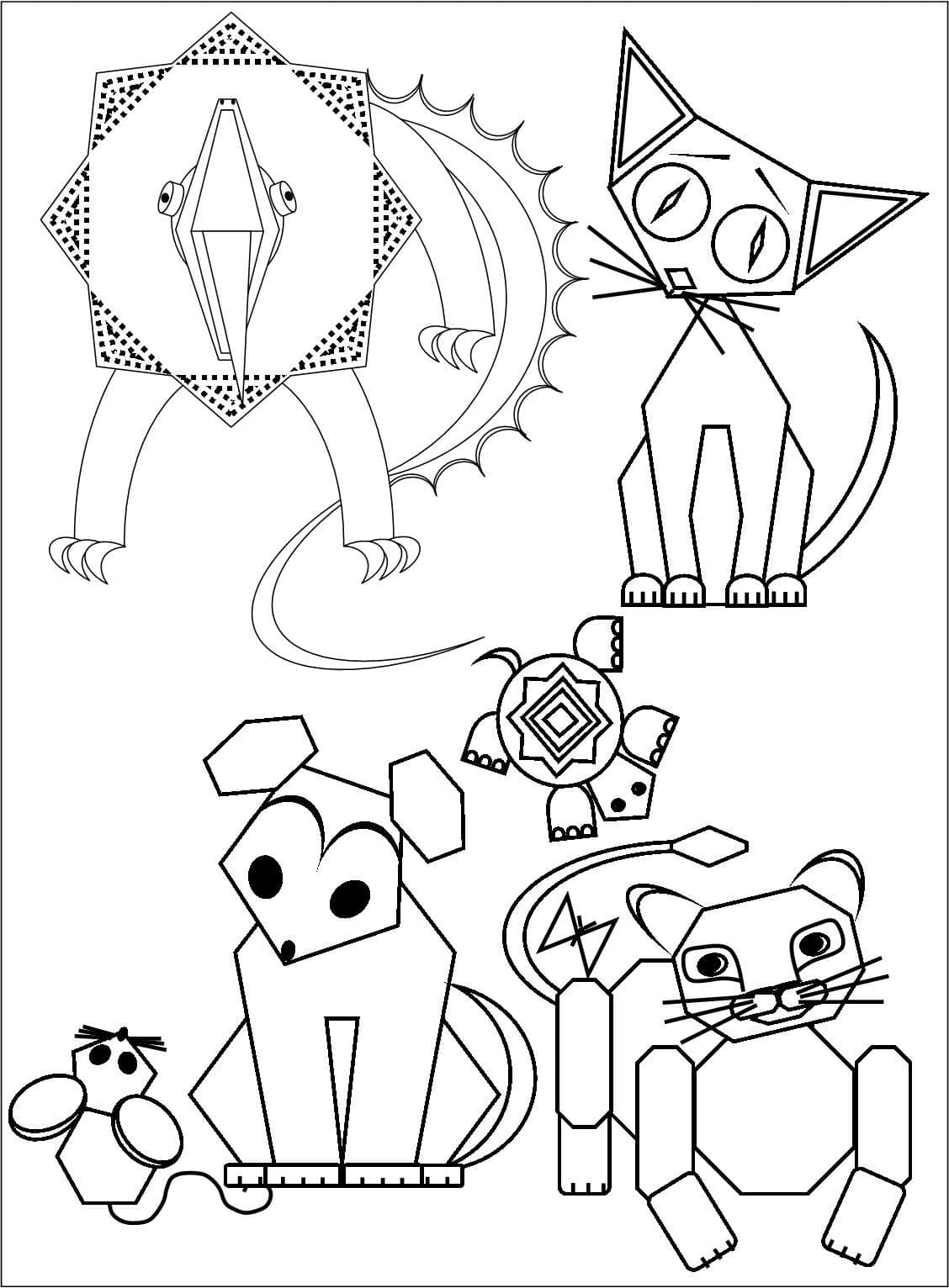 Smacs geo pets printable coloring book