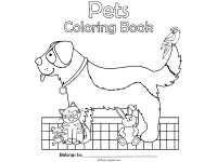 Pets coloring pages and printable activities