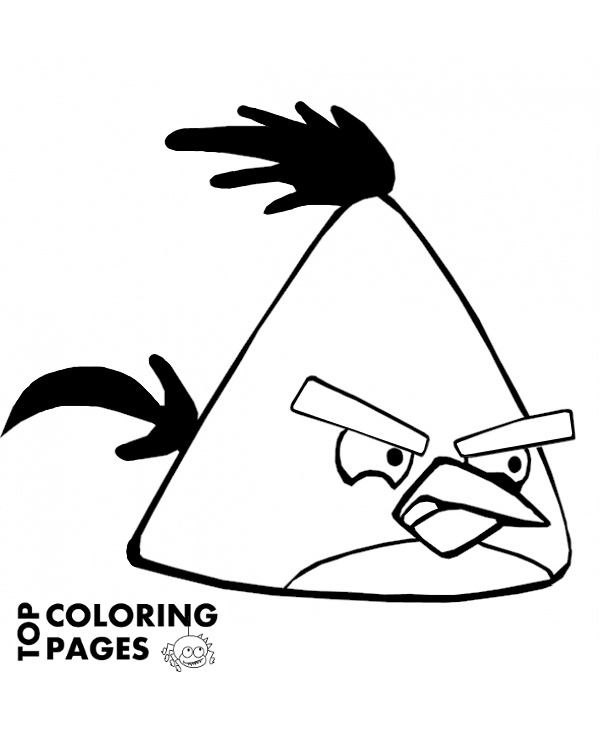 Original angry birds coloring page chuck