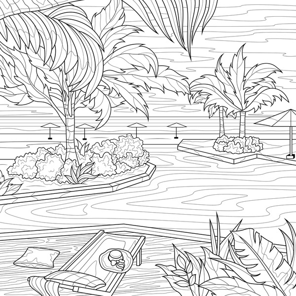 Imãgenes fotos de stock objetos en d y vectores sobre coloring page seaside