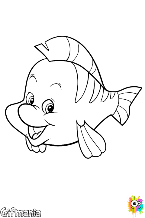 Dibujo de flounder para colorear disney art drawings disney character drawings mermaid drawings