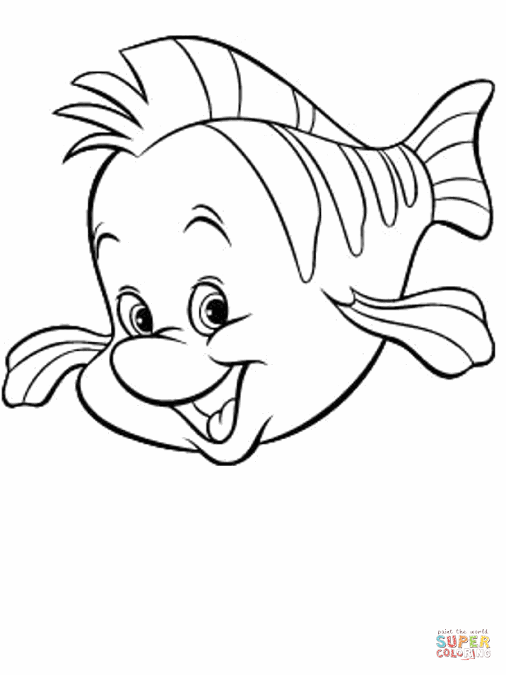 Flounder a tropical reef fish coloring page free printable coloring pages