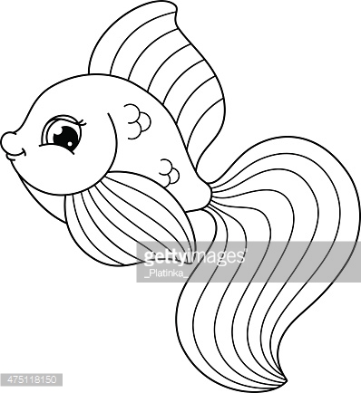 Vector de stock de fish coloring page royalty