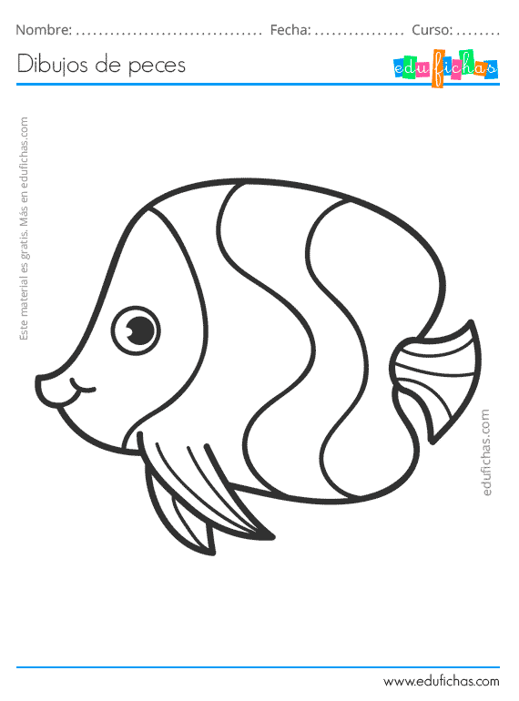 Dibujos de peces para colorear descarga gratis dibujos para niãos