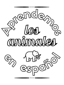 Printable coloring book learn the animals in spanish pages