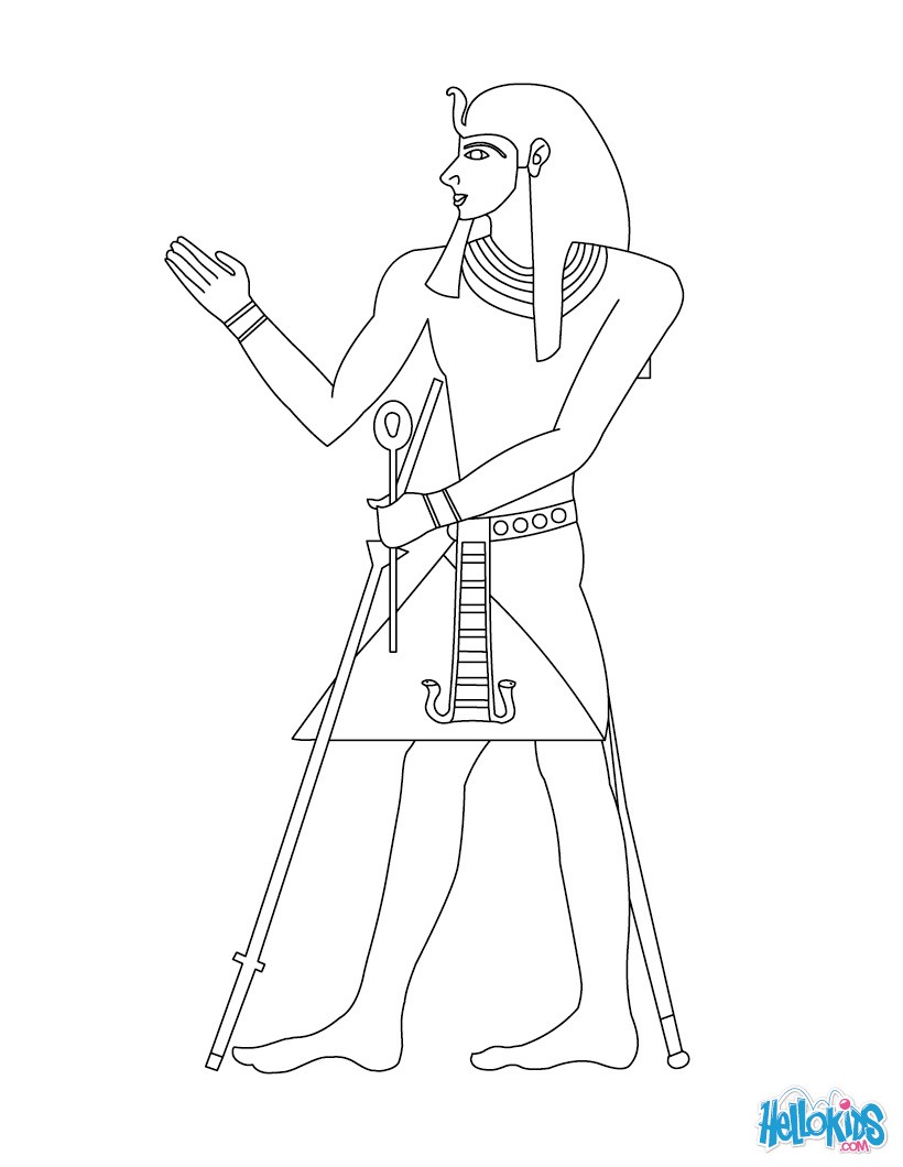 Egyptian pharaoh for children coloring pages