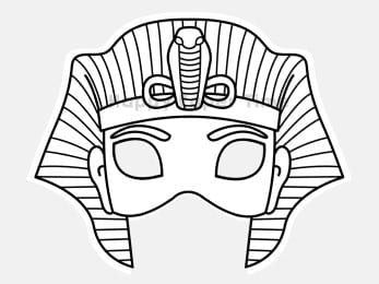 Free pharaoh mask egypt printable coloring