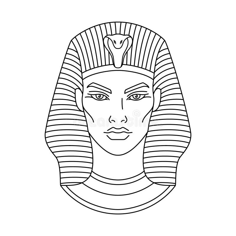 Pharaoh coloring page stock illustrations â pharaoh coloring page stock illustrations vectors clipart