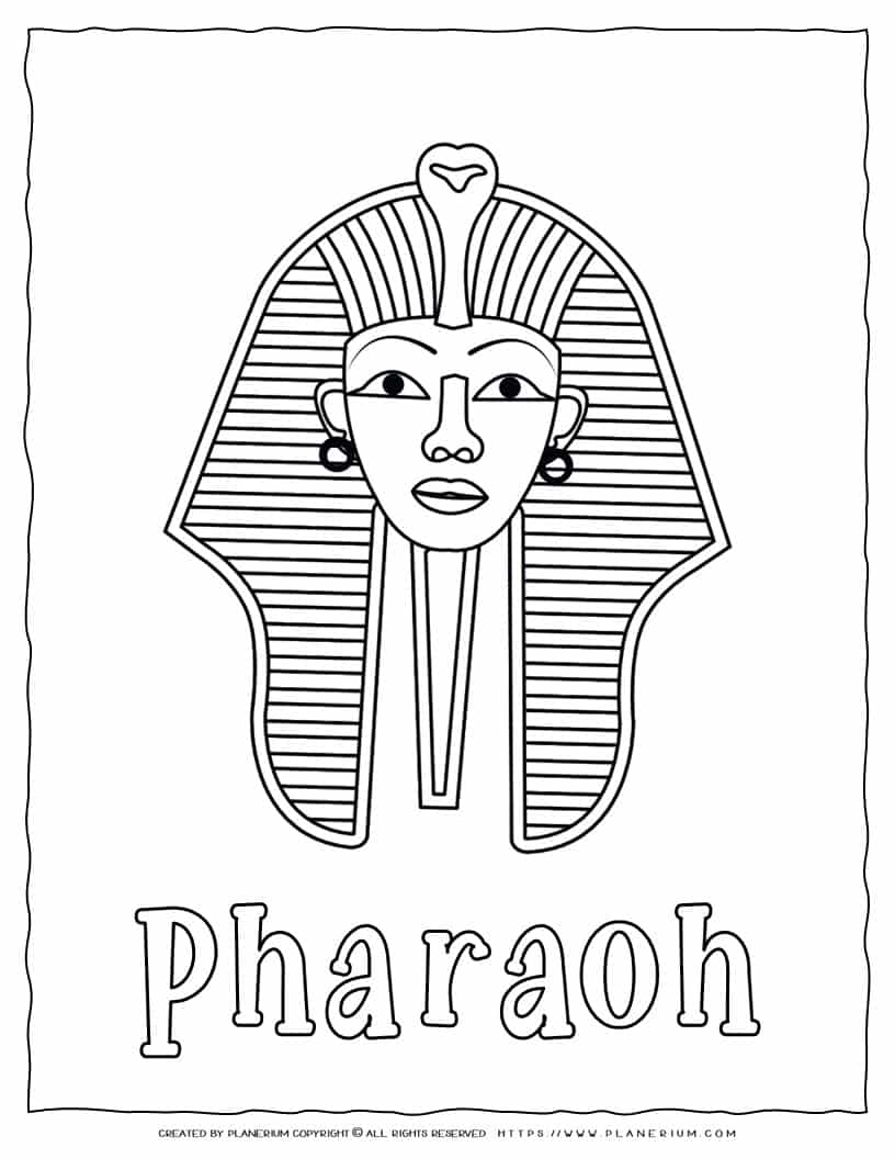 Pharaoh coloring page title