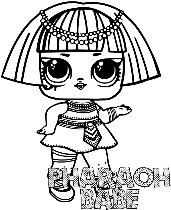 Lol surprise pharaoh babe coloring page