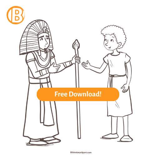 Joseph interprets pharaohs dream coloring page