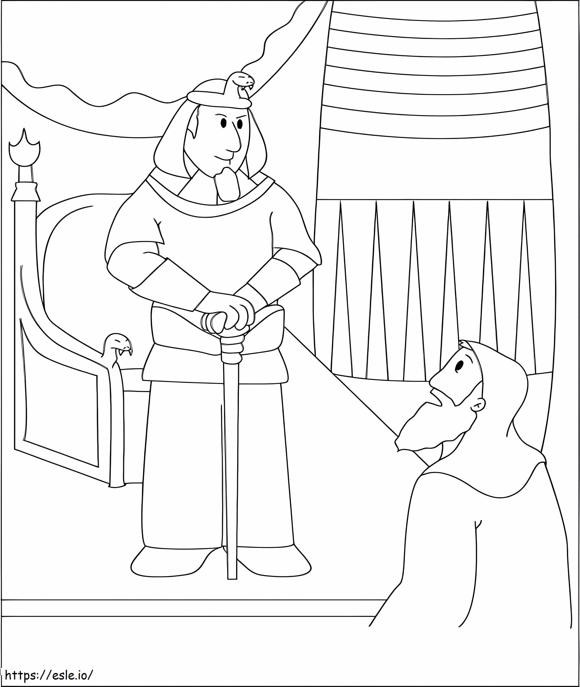 Moses and pharaoh coloring page