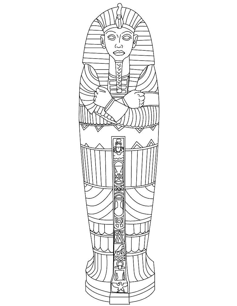 Online coloring pages the coloring tomb of the pharaoh egypt