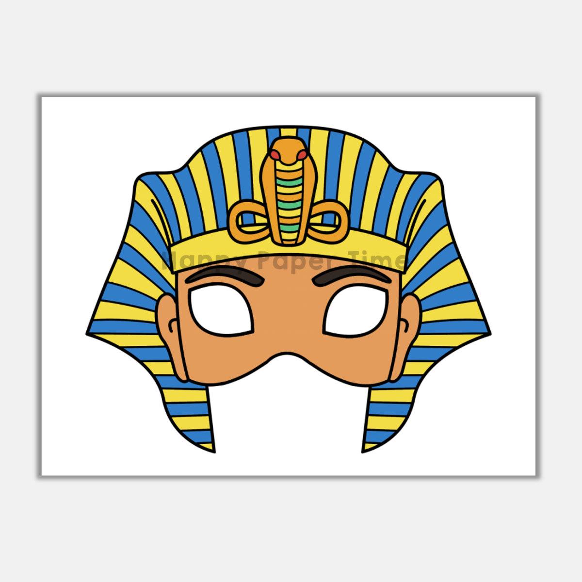 Pharaoh paper masks printable ancient egypt coloring craft activity costume made by teachers