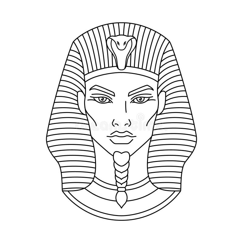 Pharaoh coloring page stock illustrations â pharaoh coloring page stock illustrations vectors clipart