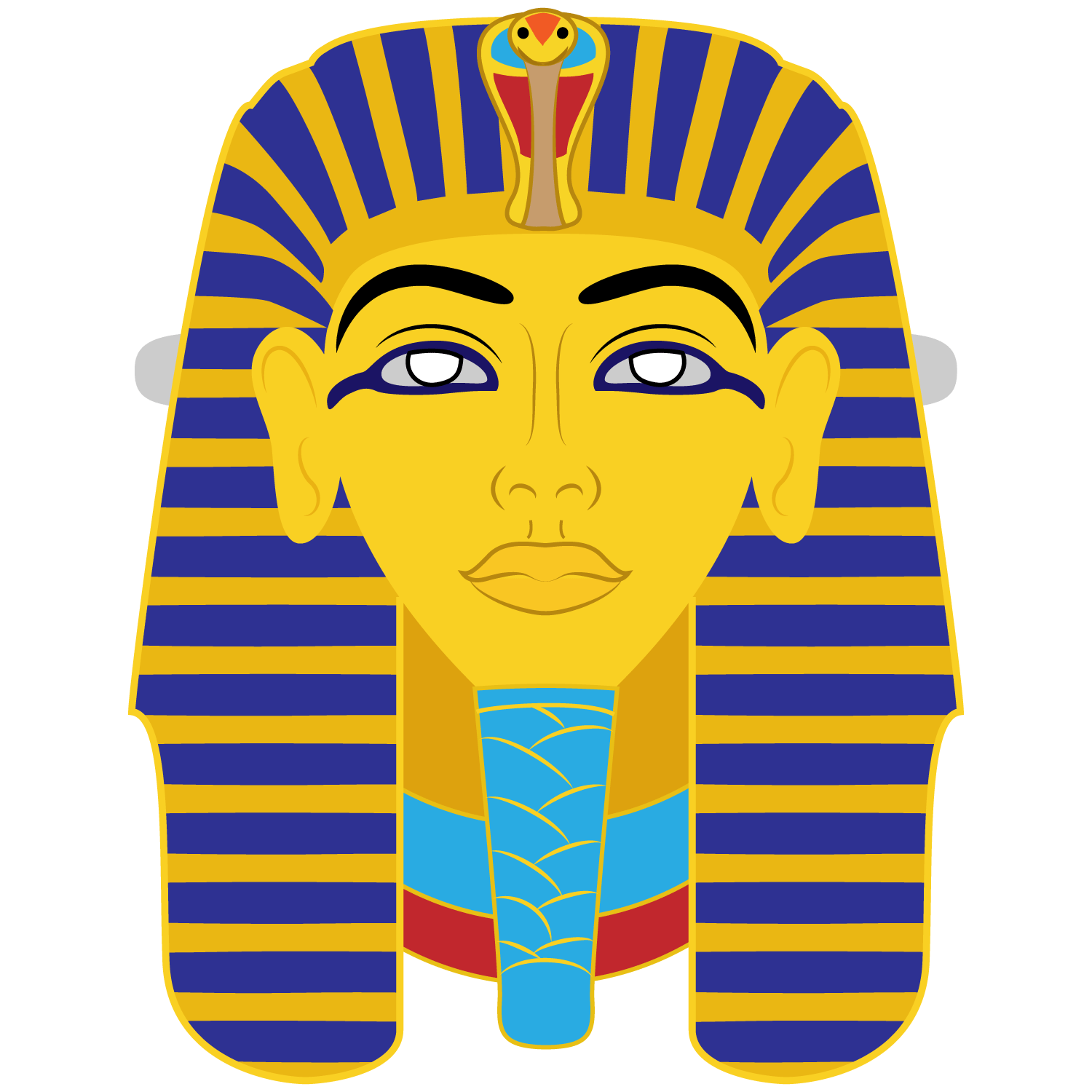 Egyptian pharaoh mask template free printable papercraft templates