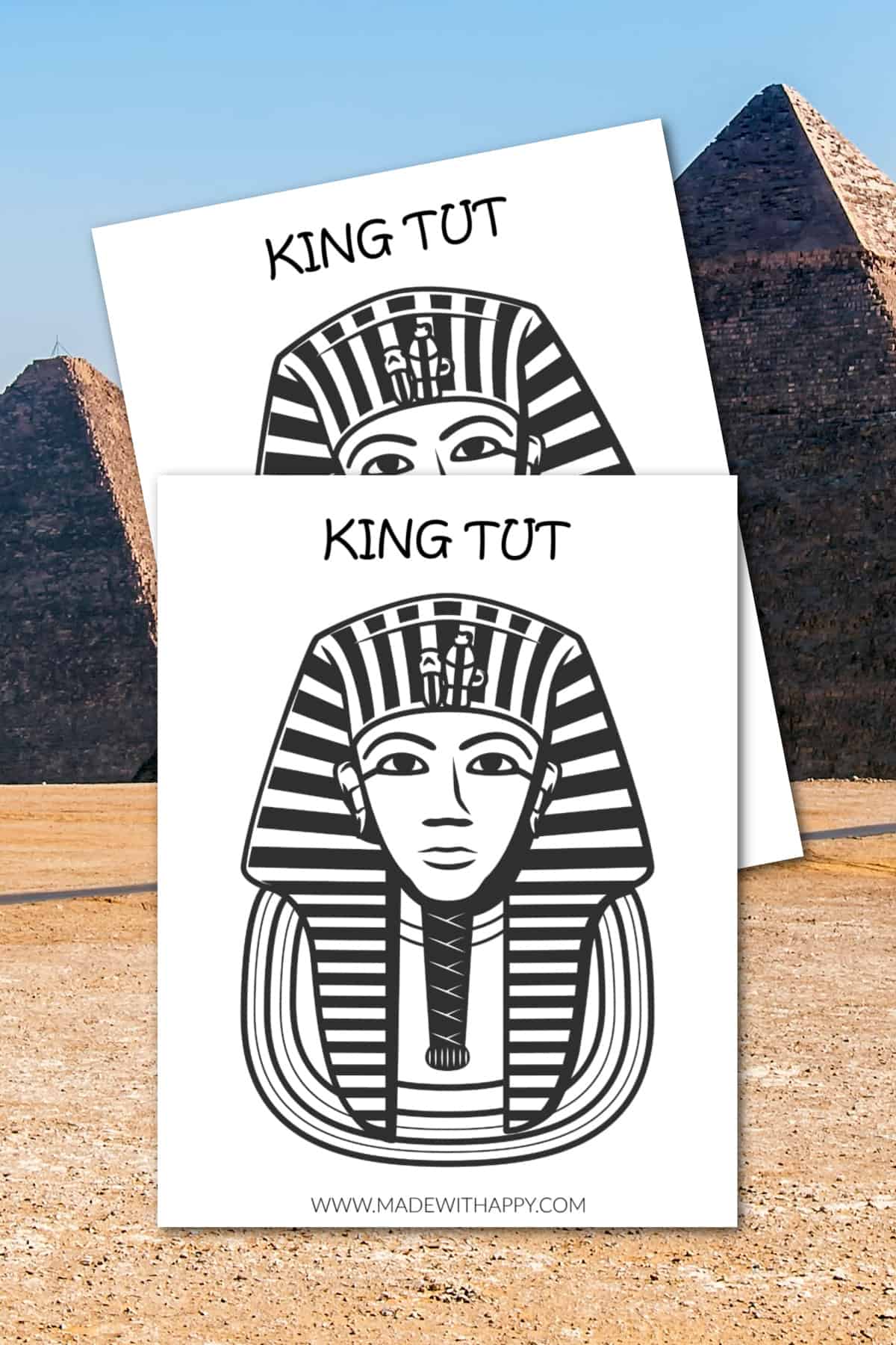 Free king tut coloring page