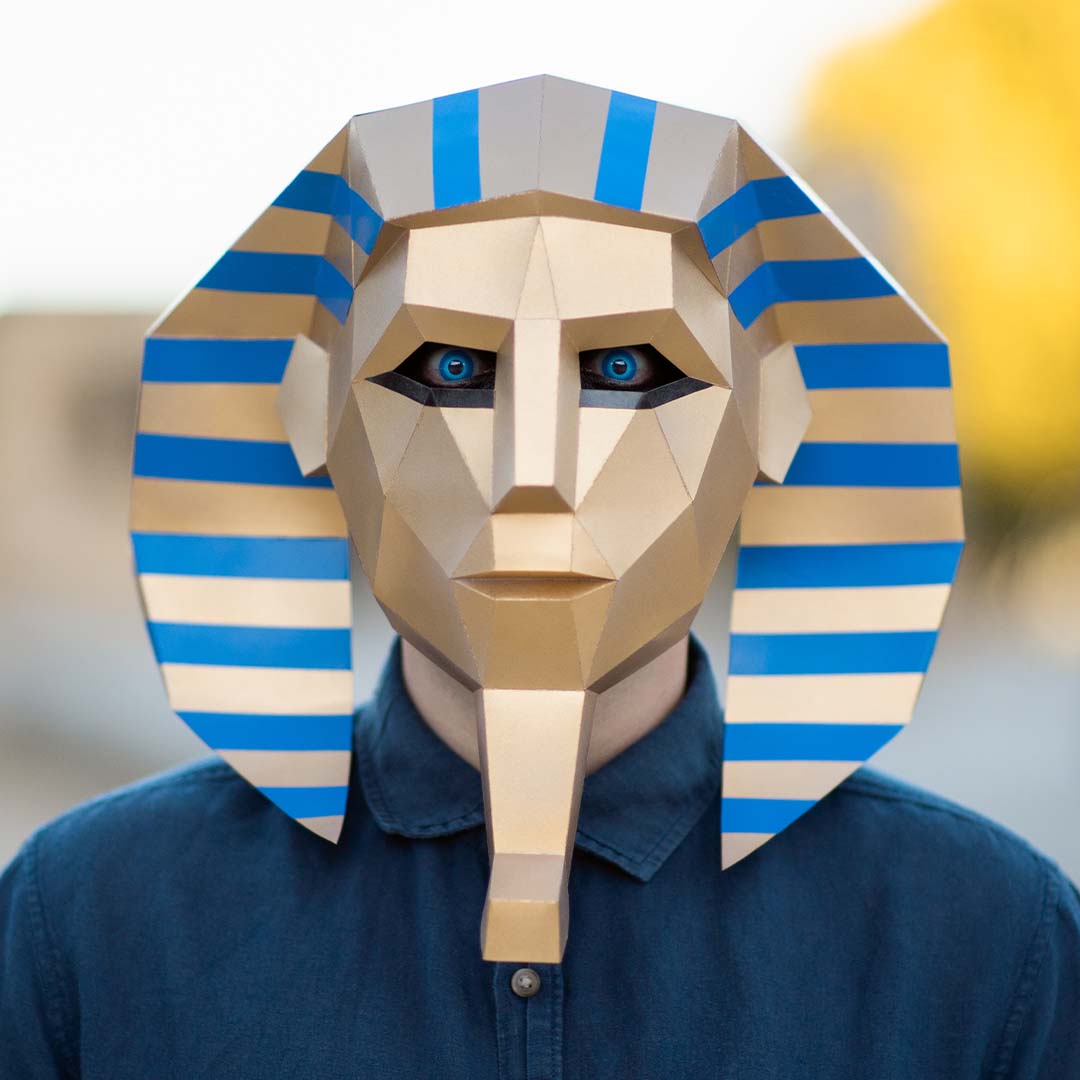 Tut mask printable template papercraft pdf pattern