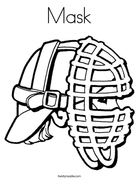 Mask coloring page