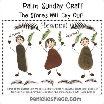 Palm sunday hosanna rocks craft