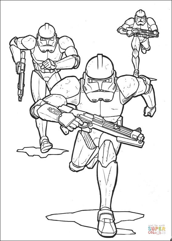 Star wars clone troopers coloring page free printable coloring pages