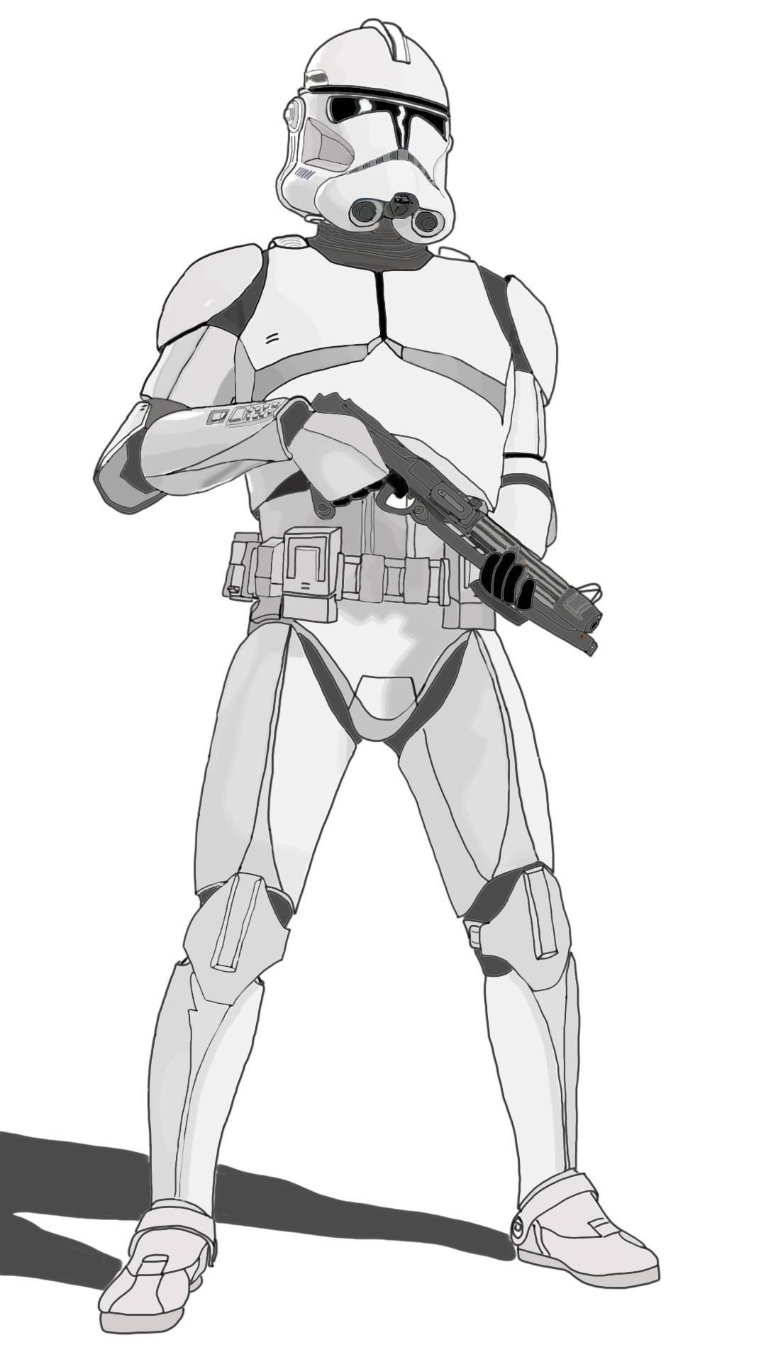 Drawing of second phase clone armor rclonewars