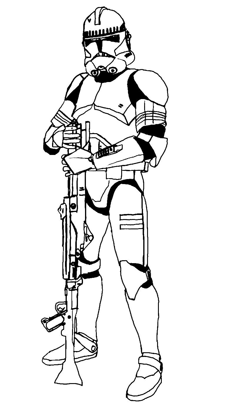 Clone trooper coloring page