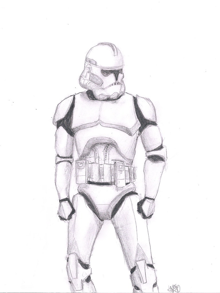 Clone trooper phase ii drawing louis k