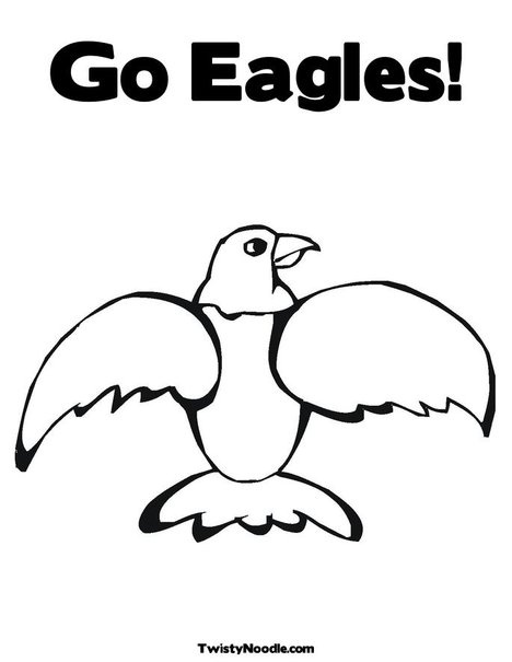 Go eagles coloring page go eagles coloring pages drawing for kids