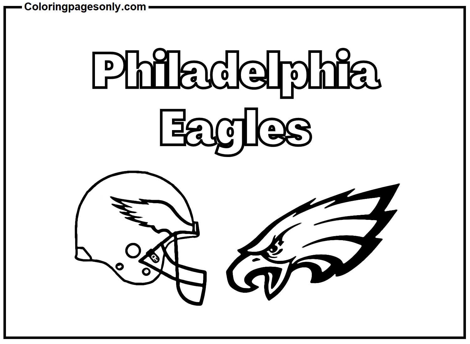 Philadelphia eagles team coloring page