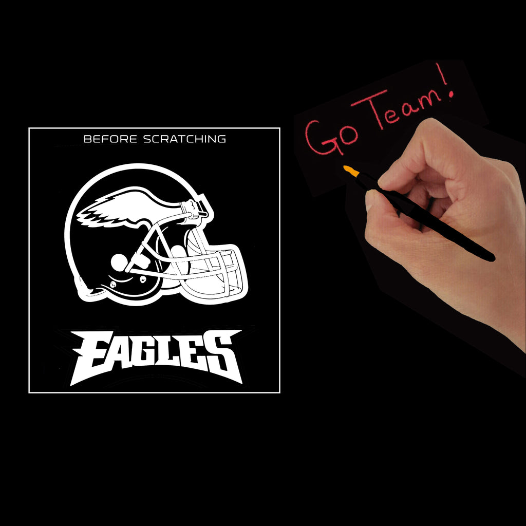 Philadelphia eagles scratch art craft kit