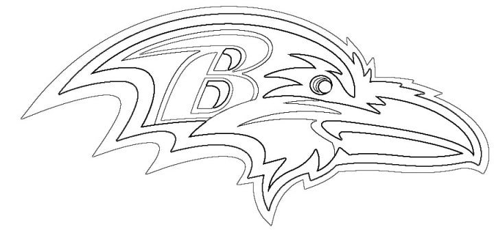 Baltimore ravens logo coloring page
